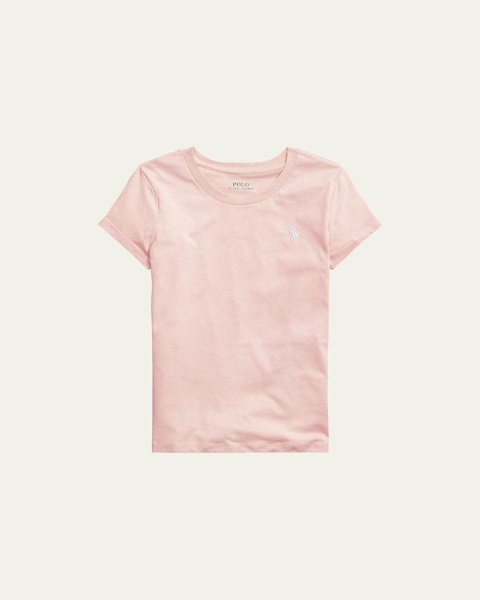 Girl's Logo Embroidered T-Shirt, Size S-XL